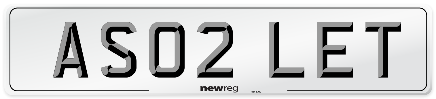 AS02 LET Number Plate from New Reg